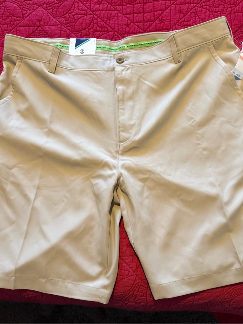 Izod Beige Performance Golf Shorts